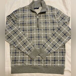 SALE! $7 Men’s Nautica gray plaid quarter zip pullover